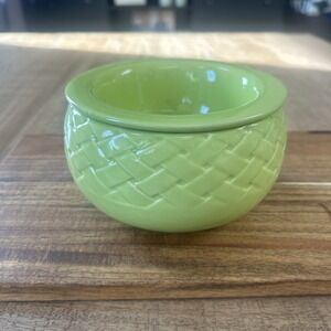 Tastefully Simple Dip Chiller Bowl Set 2 PC Lime Green Summer Picnic 4" x 5.5"